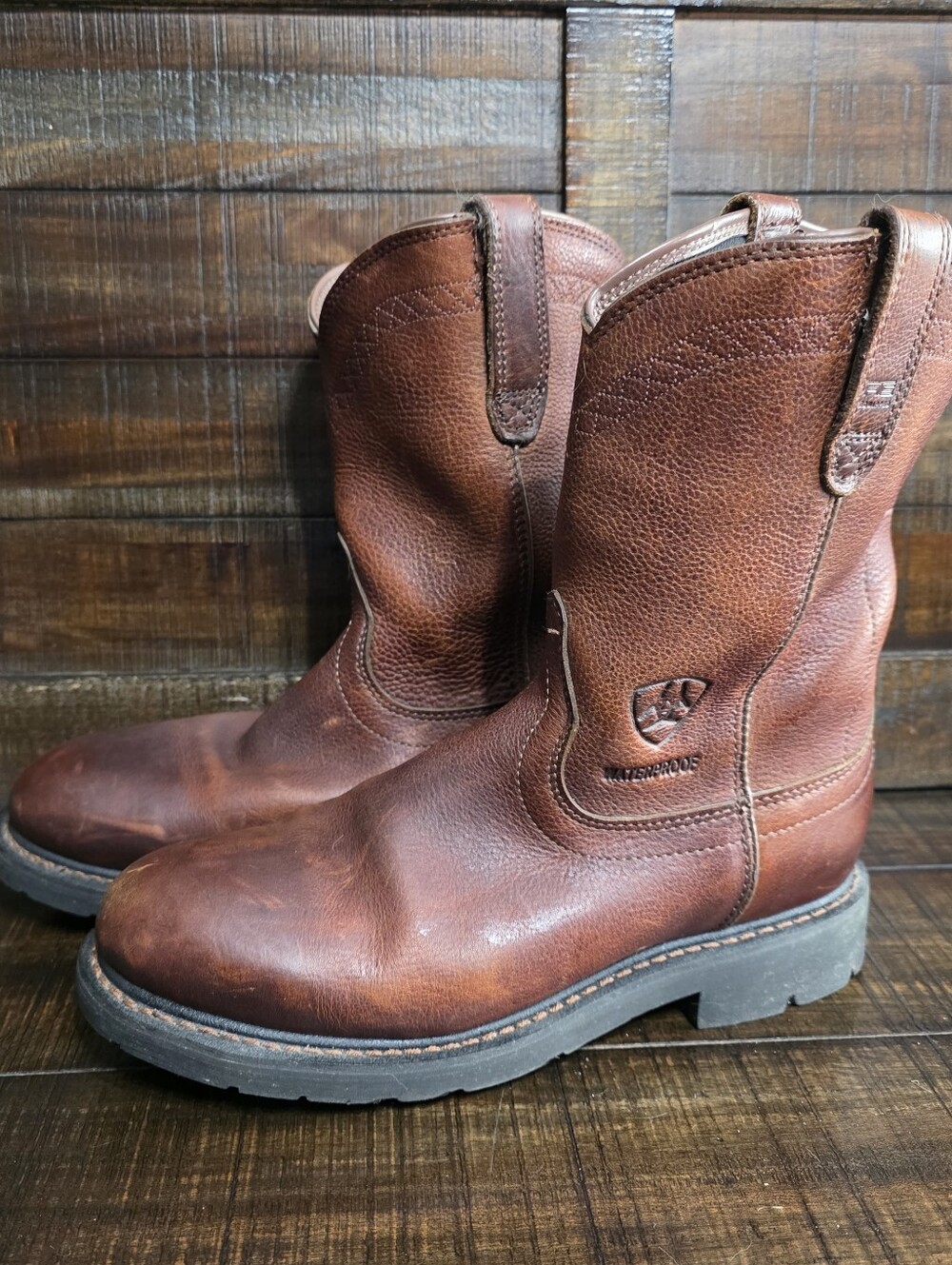 Ariat Sierra H20 Waterproof Soft Toe Work Boots‎ Sunshine Non-Slip Mens 8.5D